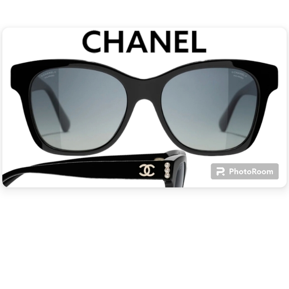 CHANEL SUNGLASSES PearlsBlack. Lenses: Gray, Polarized Ref.5482H C622/S8 - Picture 1 of 13